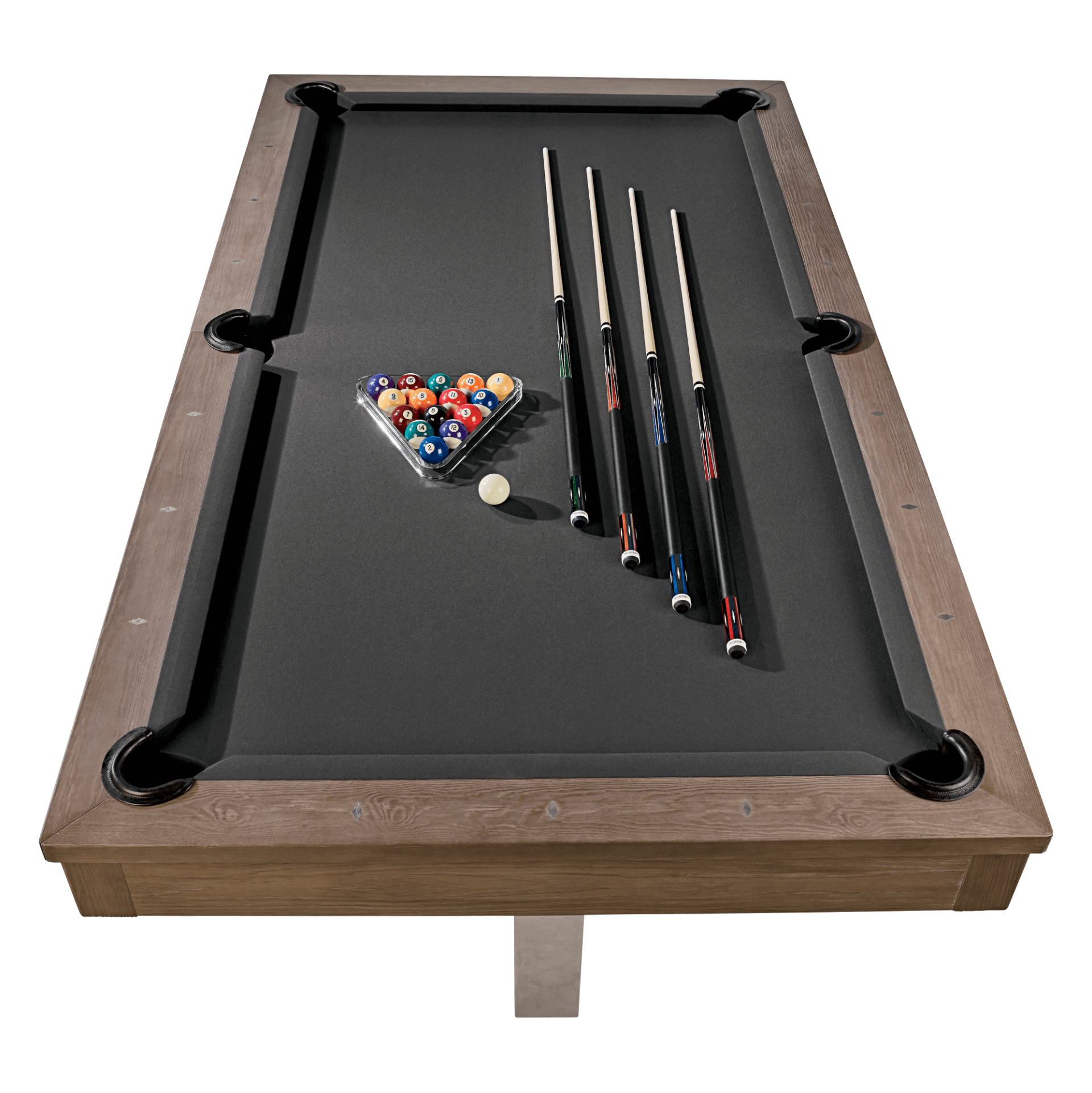 American Heritage Abbey pool table with premium accessories and a new felt by SOLO® Pool Tables.