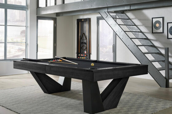 American Heritage Annex pool table with premium accessories and a new felt by SOLO® Pool Tables.