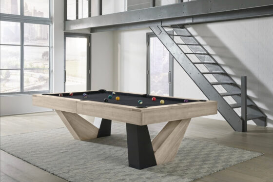 American Heritage Annex pool table with premium accessories and a new felt by SOLO® Pool Tables.