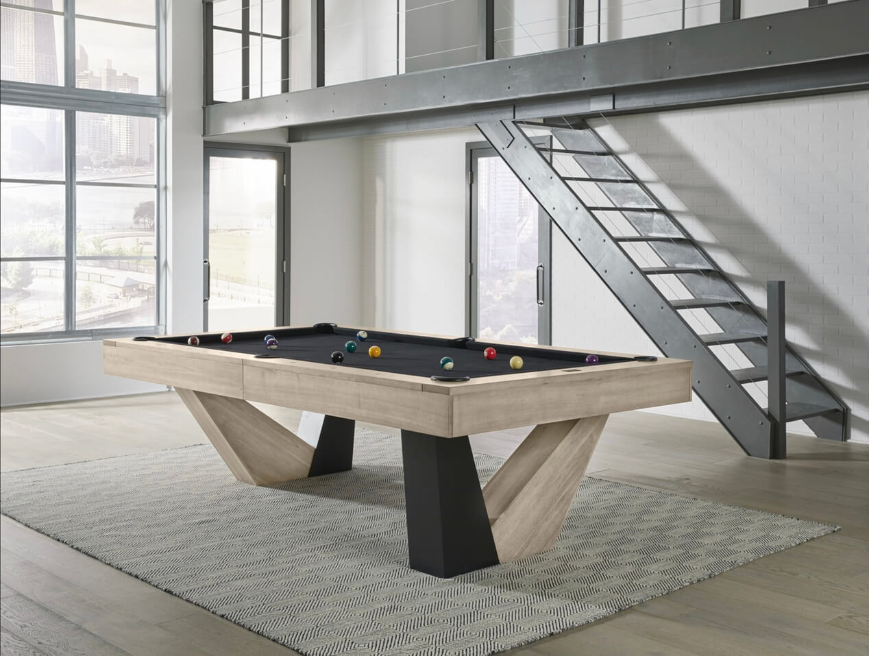 American Heritage Annex pool table with premium accessories and a new felt by SOLO® Pool Tables.