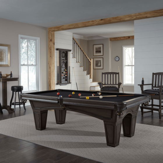 American Heritage Austin pool table with premium accessories and a new felt by SOLO® Pool Tables.