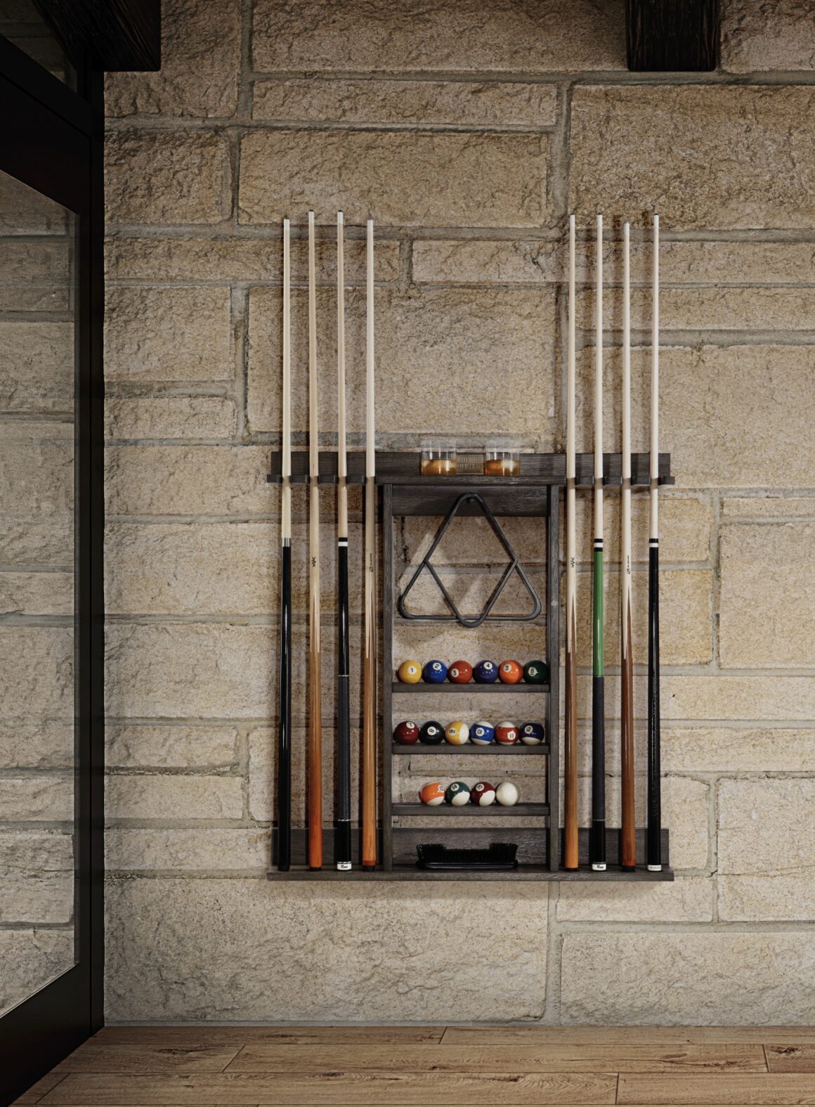 American Heritage Bluegrass Cue Rack for sale by SOLO® Pool Tables.