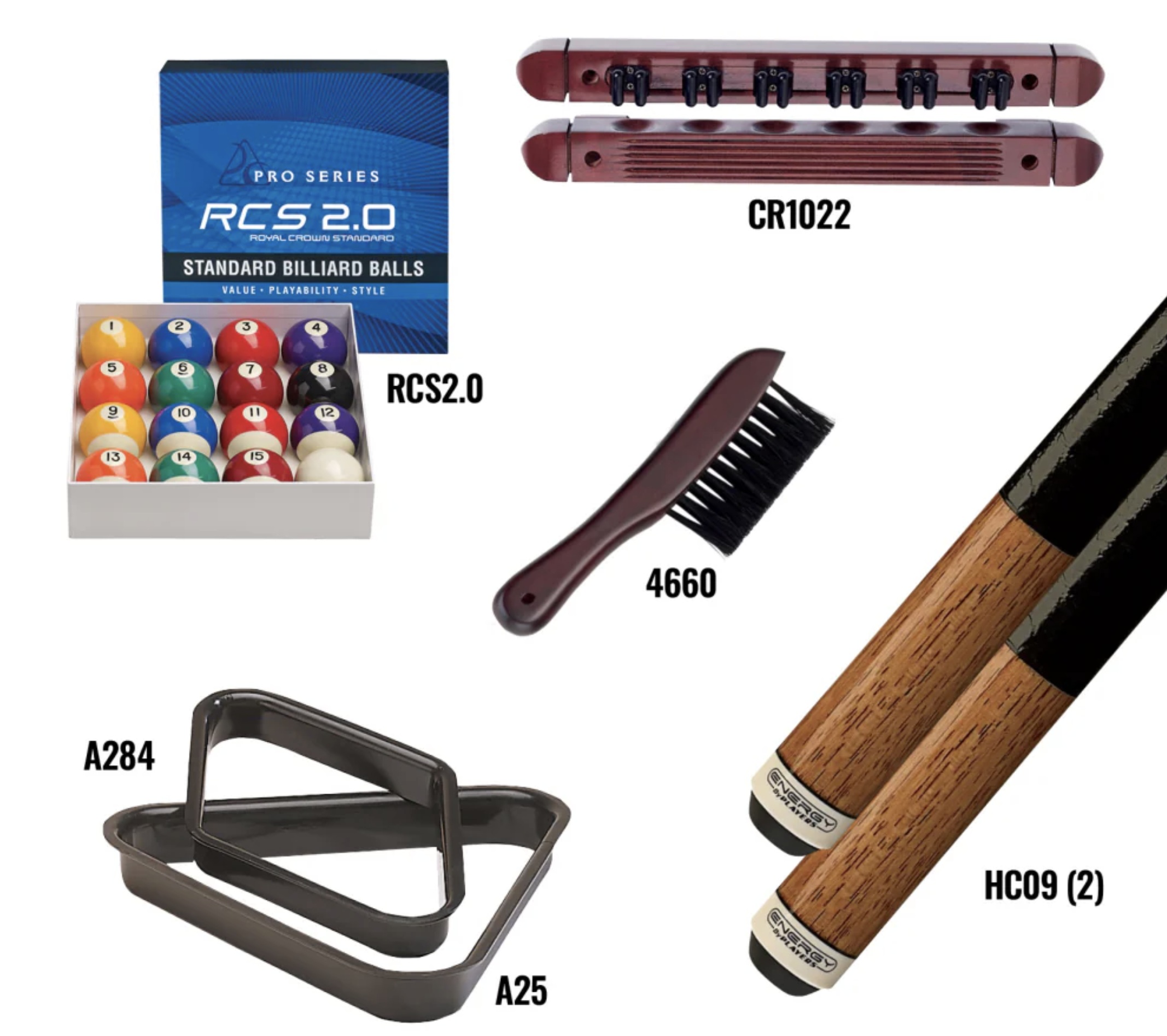 Cue & Case "O" Silver play pack for sale by SOLO® Pool Tables.