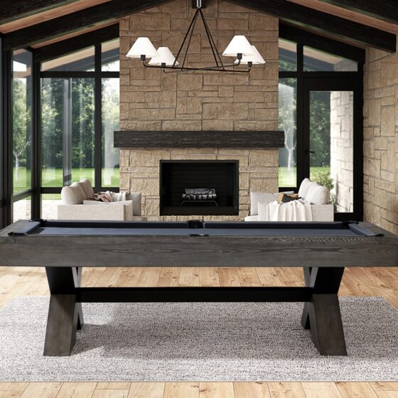 American Heritage Halifax pool table with premium accessories and a new felt by SOLO® Pool Tables.
