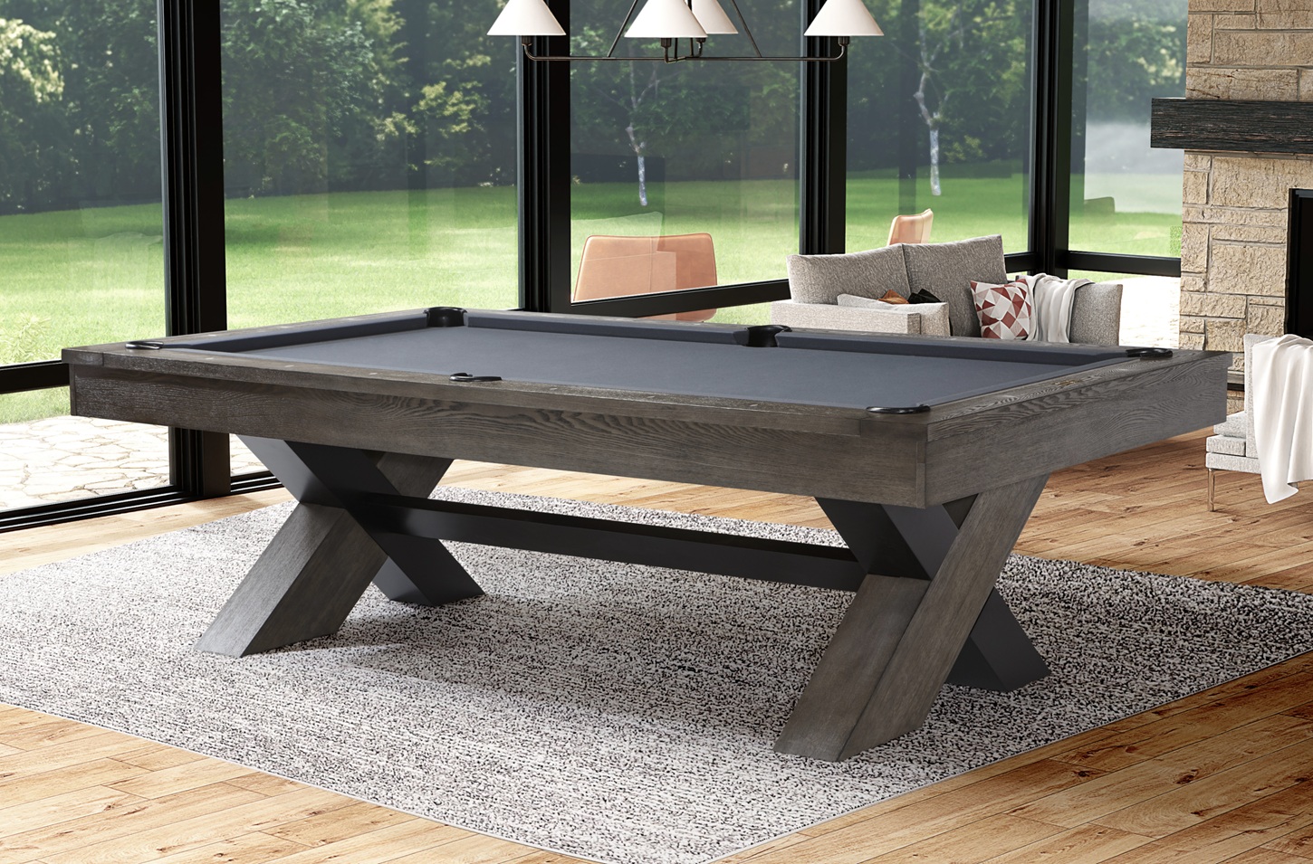 American Heritage Halifax pool table with premium accessories and a new felt by SOLO® Pool Tables.