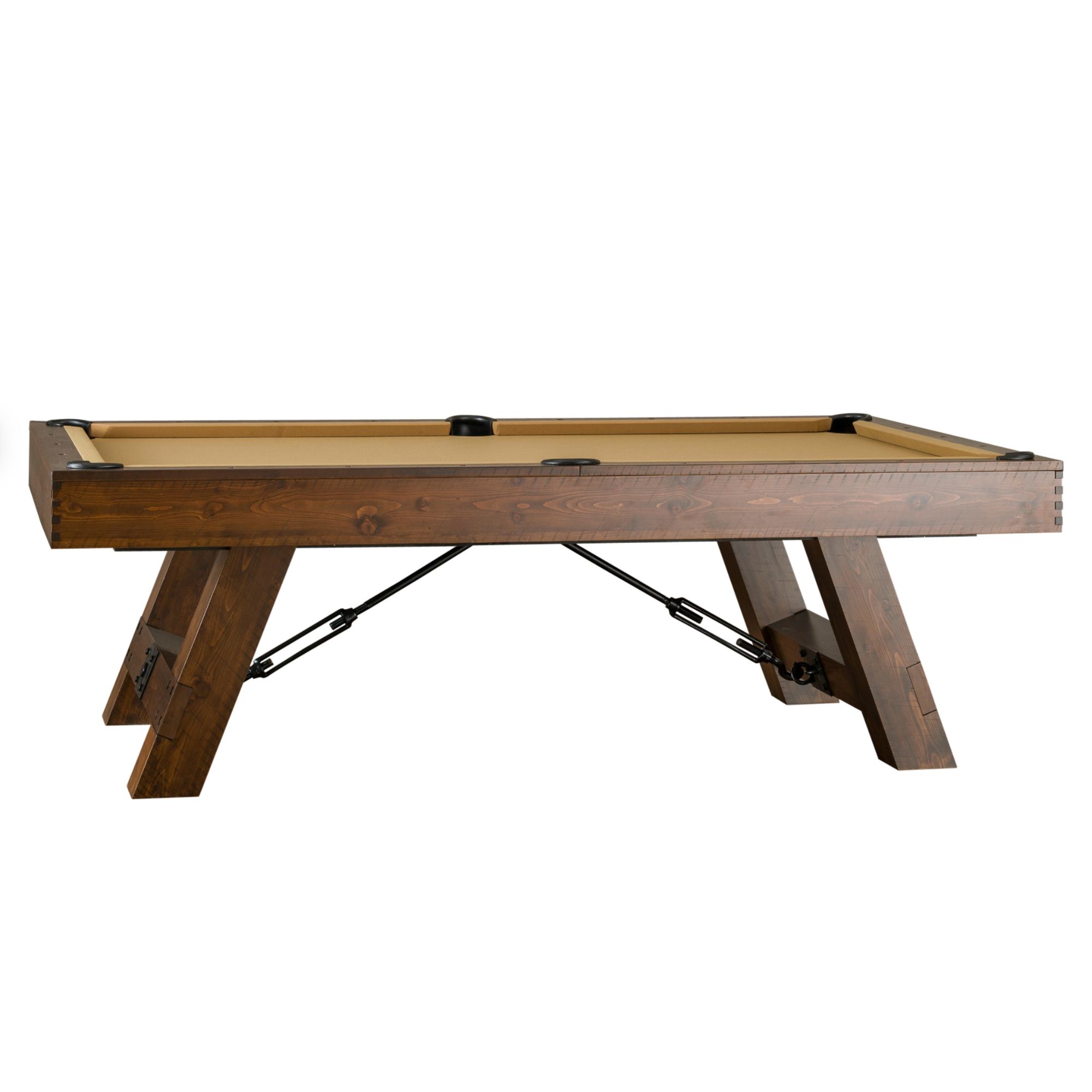 American Heritage Savannah pool table with premium accessories and a new felt by SOLO® Pool Tables.