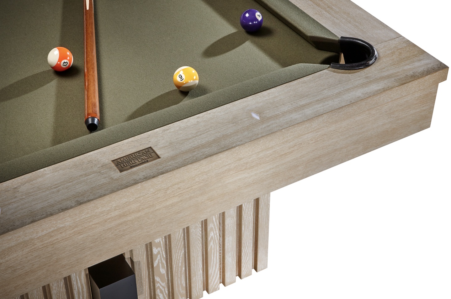 American Heritage Vancouver pool table with premium accessories and a new felt by SOLO® Pool Tables.