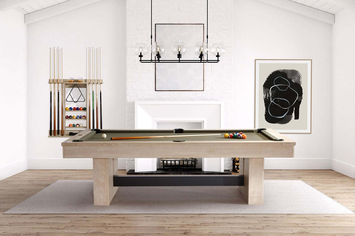 The American Heritage Vancouver pool table with Premium accessories and a new felt by SOLO® Pool Tables.