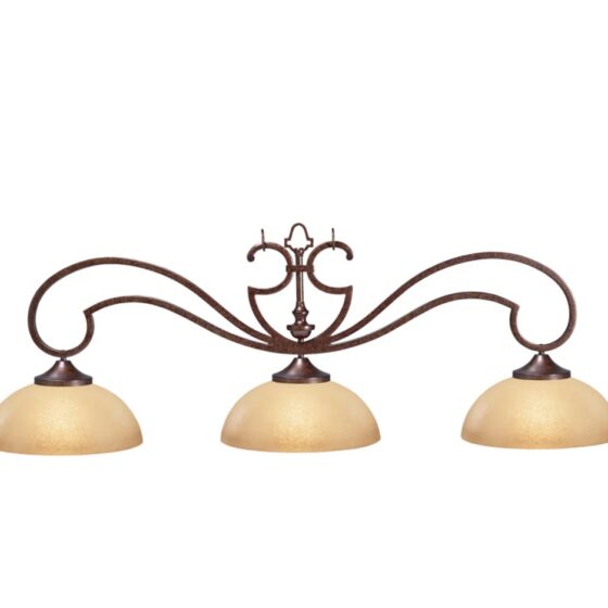 HJ Scott 52" Wrought Iron 3-Shade