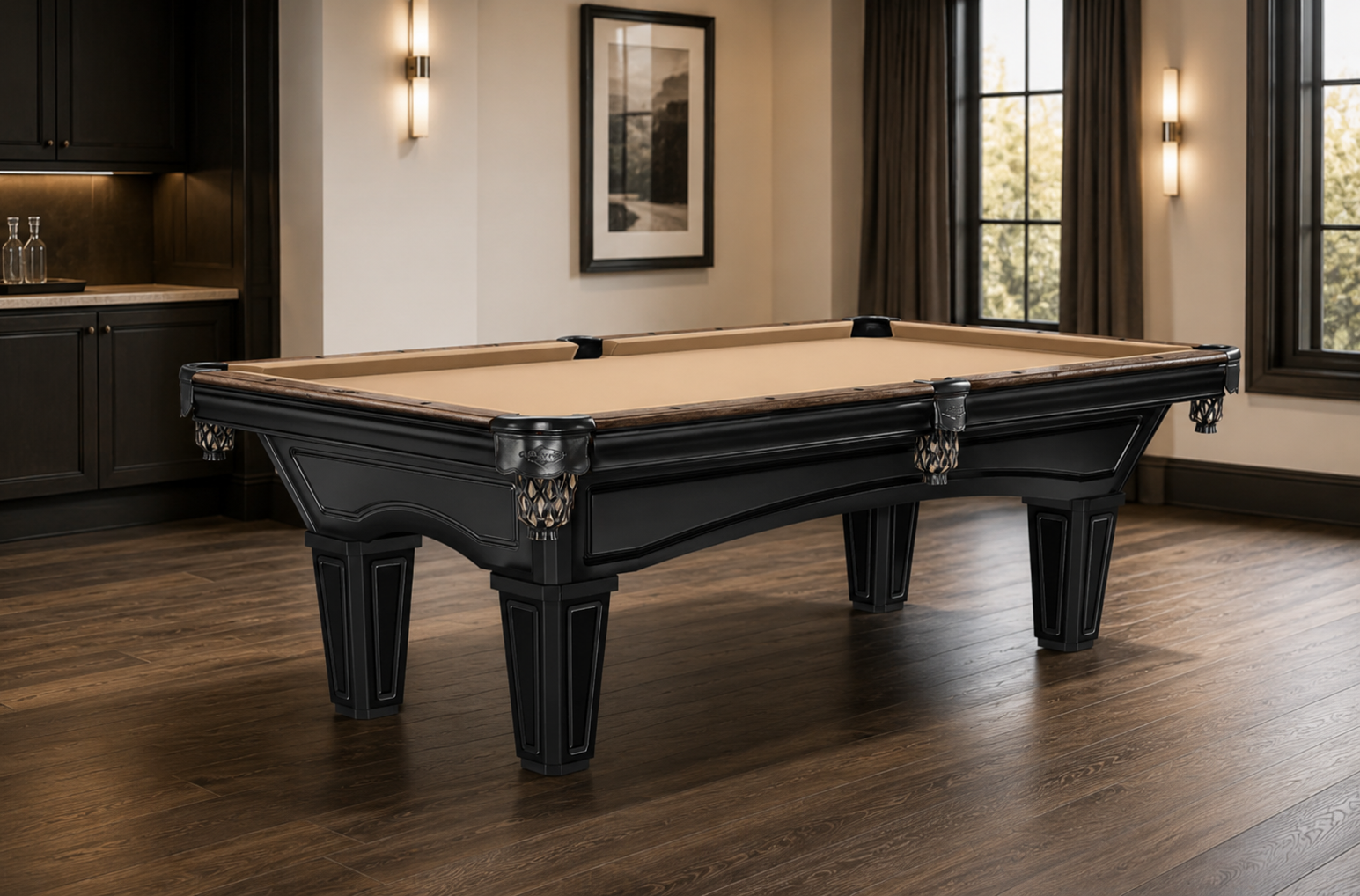 Brunswick 7'/8' Glenwood (Tapered Legs) - Matte Black with Coffee